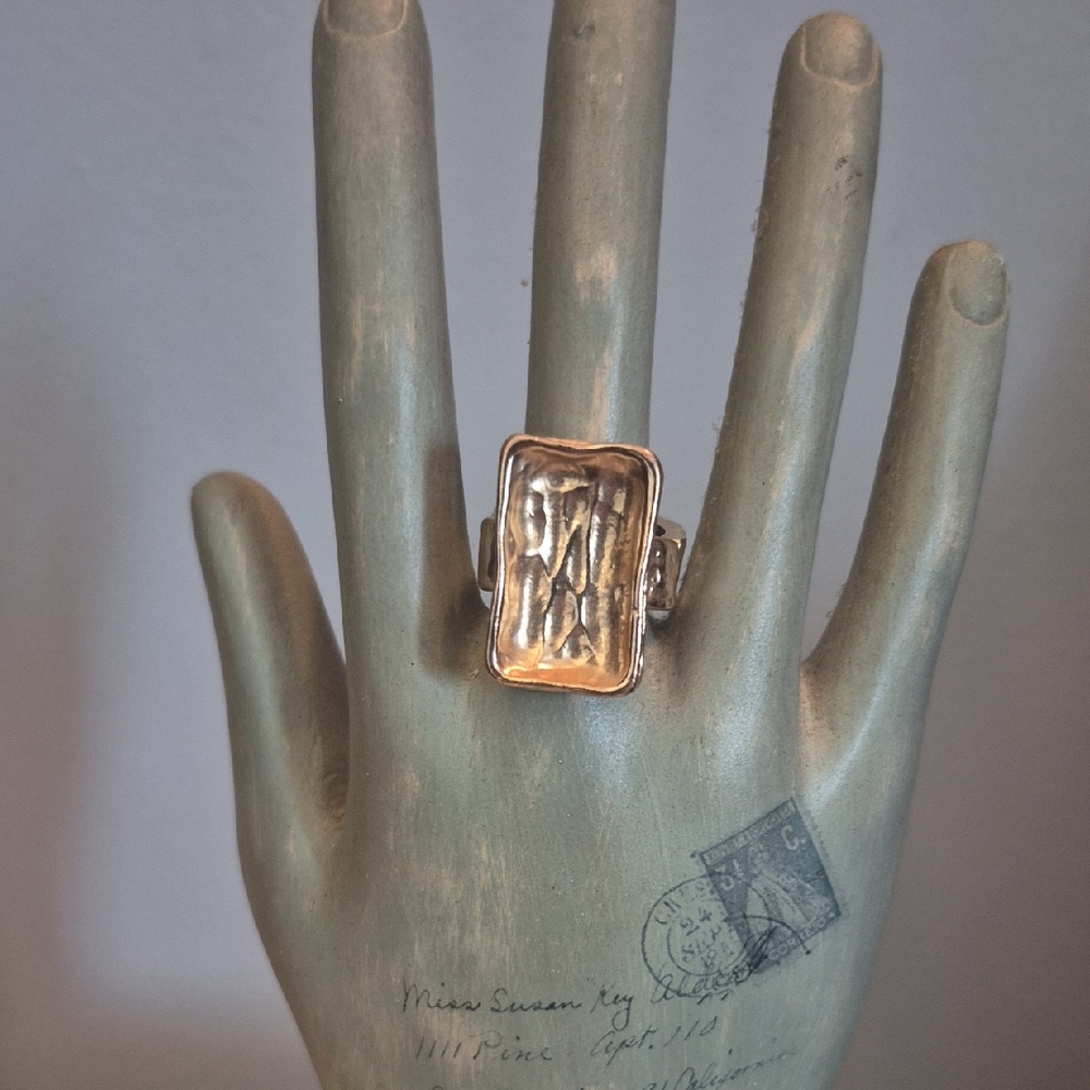 Vintage Chico's Gold-Toned Hammerd Ring